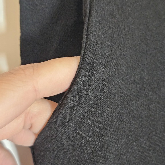 Anrabess Pants Womens Large Black Wide Leg Linen Blend Pull On Pockets Casual - Picture 4 of 14